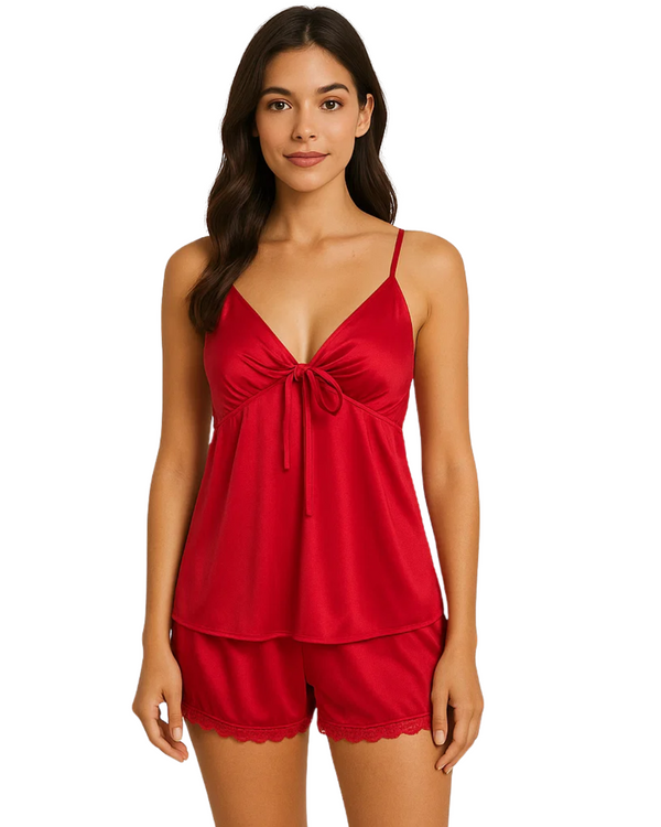 2 Piece Inner Top and Short Silk